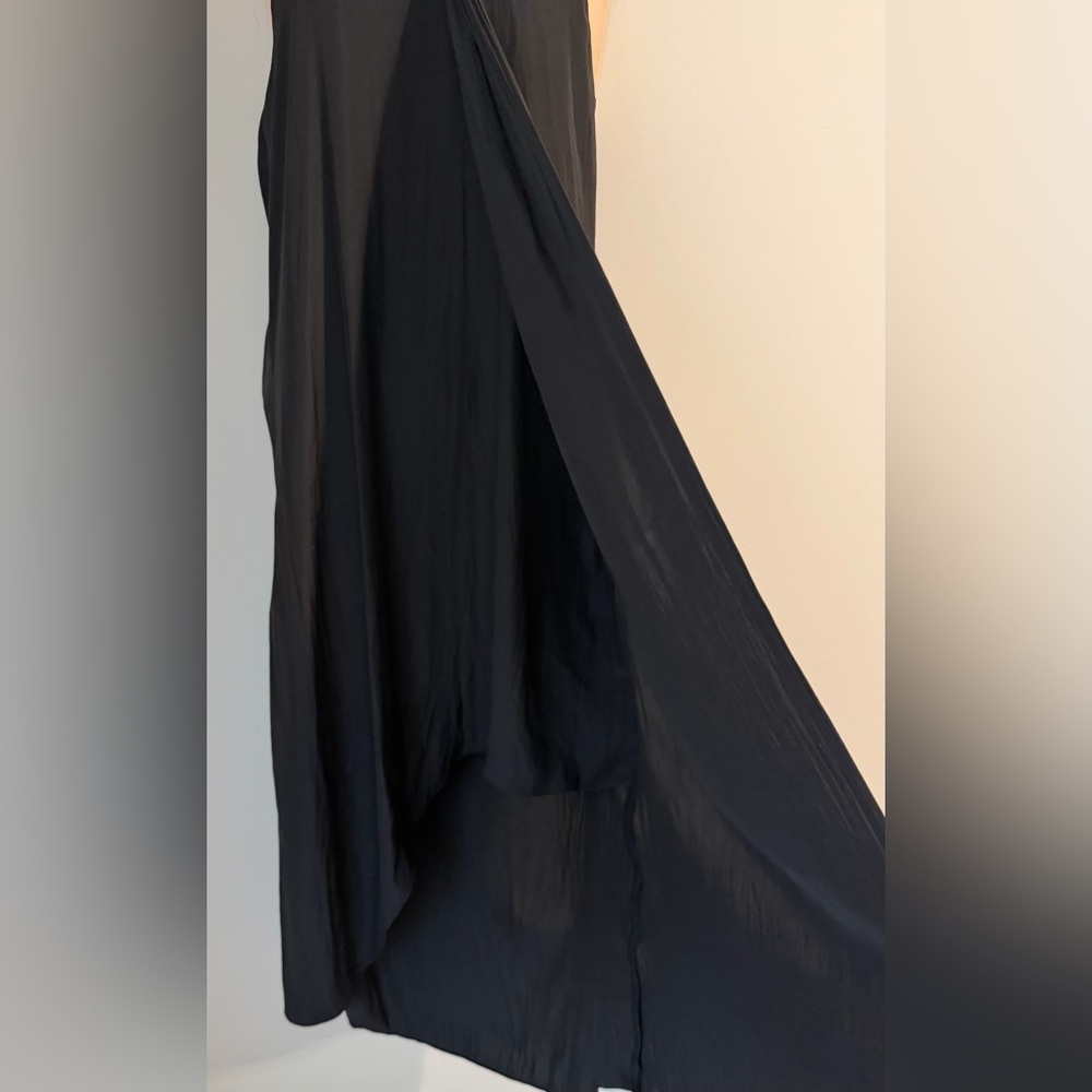 RAMY BROOK High Low Cascading Center Drap Stone Halter Dress Resort size S - Picture 4 of 5